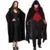 Adult Crushed Velvet Hooded Cloak Deluxe