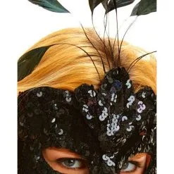 After Dark Feather Masquerade Mask -Costumes By Theme Shop 447531 01
