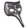 Black Crackle Long Nose Mask