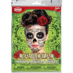 Sugar Skull Face Tattoos 2 Sheets -Costumes By Theme Shop 538487 02