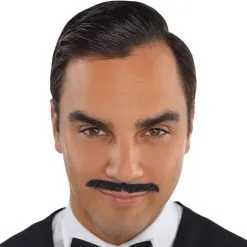 Roaring '20s Black Pencil Moustache -Costumes By Theme Shop 591834 01