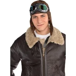 Aviator Hat & Goggles -Costumes By Theme Shop 627489 01