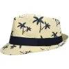 Palm Tree Straw Fedora