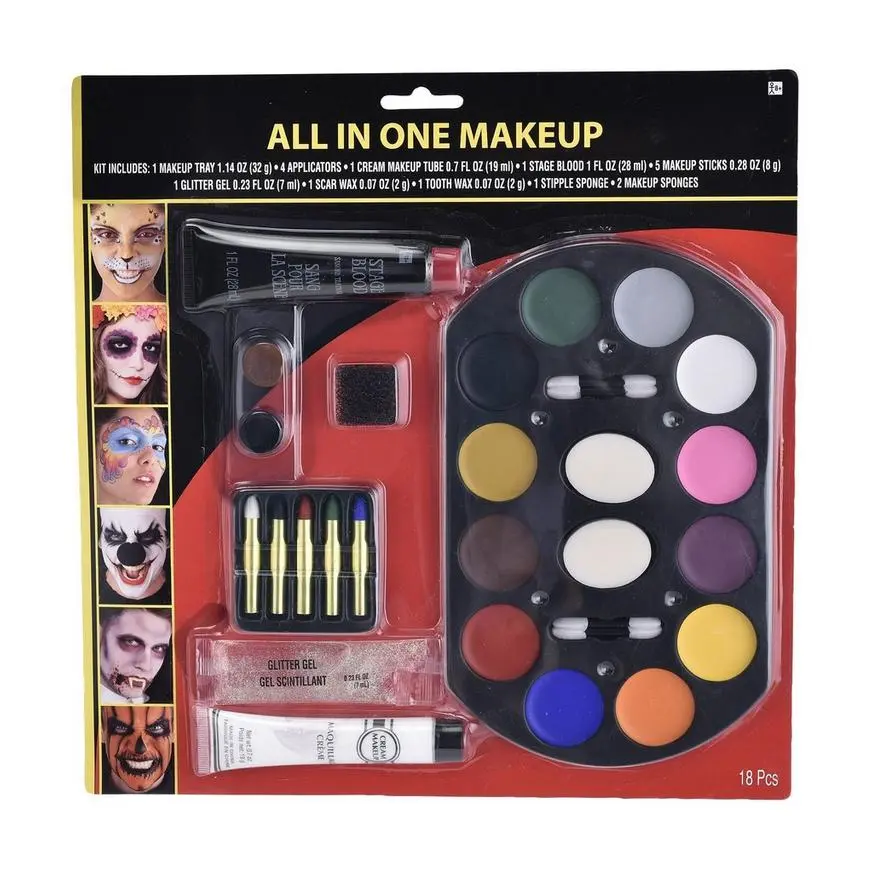 All-In-One Halloween Makeup Kit 18pc 1 All-In-One Halloween Makeup Kit 18pc