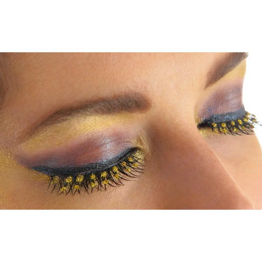 AMSCAN Glitter Gold Eyelashes 1 AMSCAN Glitter Gold Eyelashes