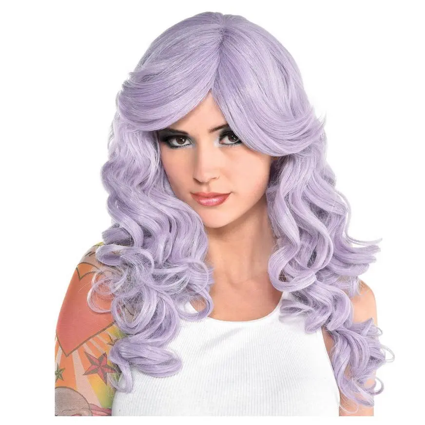 AMSCAN Dusty Lavender Wig 1 AMSCAN Dusty Lavender Wig