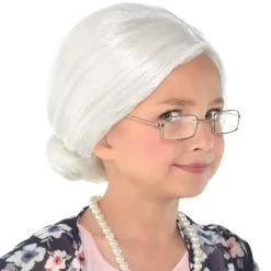 AMSCAN 100th Day Of School Grandma Wig