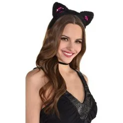 Pinky Cat Ears Headband -Costumes By Theme Shop 845375 01