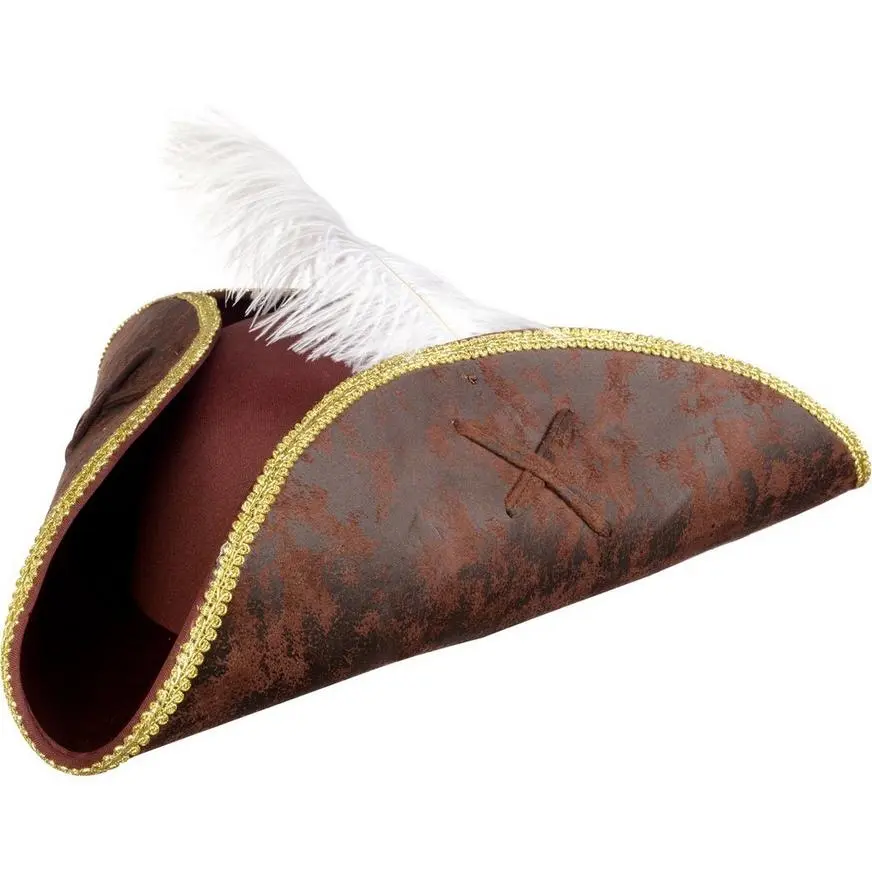 Brown Tricorn Pirate Hat 1 Brown Tricorn Pirate Hat
