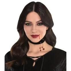 Blood Drop Vampire Bite Choker -Costumes By Theme Shop 890442 01