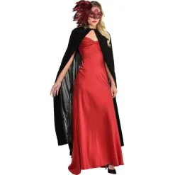 KBW Global Corp Scarlet Venetian Masquerade Mask -Costumes By Theme Shop 900695 02