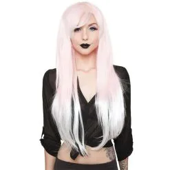 Pink To White Ombre Wig