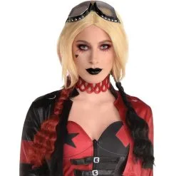 AMSCAN Red & Black Pigtails Harley Quinn Wig - Suicide Squad 2 -Costumes By Theme Shop 921446 01