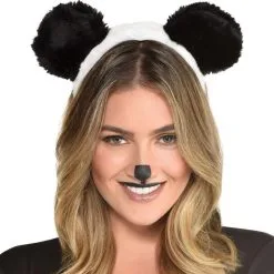 AMSCAN Furry Panda Ear Headband 3 AMSCAN Furry Panda Ear Headband -Costumes By Theme Shop 921456 01