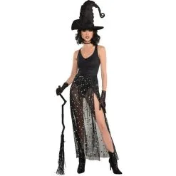 AMSCAN Black Sheer Celestial Skirt For Adults 3 AMSCAN Black Sheer Celestial Skirt For Adults -Costumes By Theme Shop 921489 01