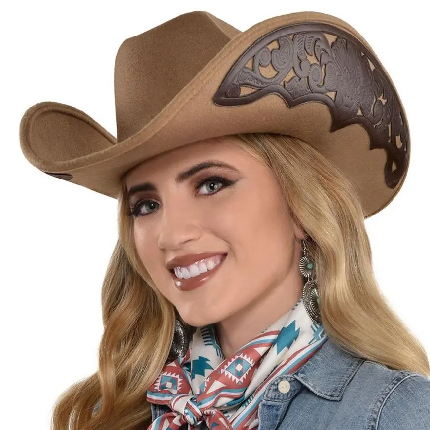 AMSCAN Oversized Debossed Cowgirl Hat 2 AMSCAN Oversized Debossed Cowgirl Hat - Image 2