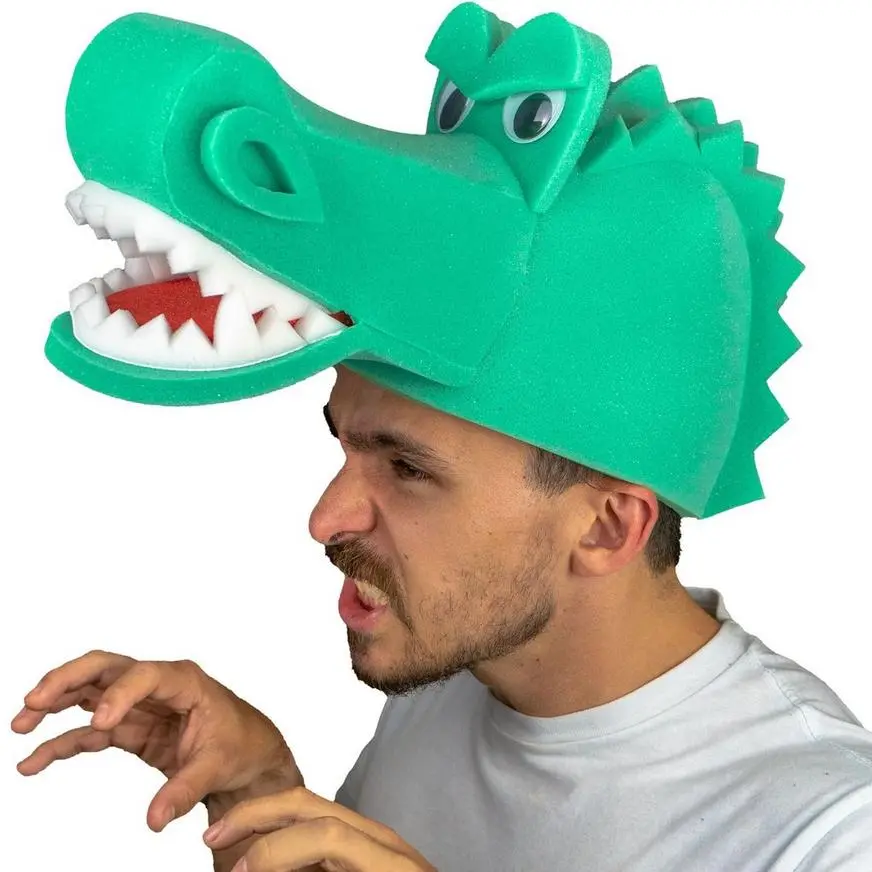 Crocodile Foam Party Hat For Adults 3 Crocodile Foam Party Hat For Adults - Image 3
