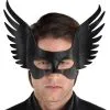 AMSCAN Adult Black Winged Faux Leather Half Mask
