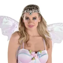 AMSCAN Adult Silver Gems, Pearls & Braided Vines Metal Tiara Crown - Fairy -Costumes By Theme Shop 942065 02