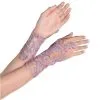 AMSCAN Adult Lavender Floral Embroidery Glovelettes, 2ct - Fairy