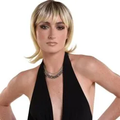 AMSCAN Blond Shag Mullet Wig - 70s -Costumes By Theme Shop 942135 01