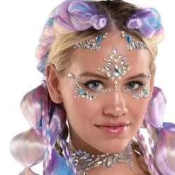 AMSCAN Adult Blue, Pink & Purple Bubble Braid Clip-In Extensions, 2pc - Festival -Costumes By Theme Shop 942154 02