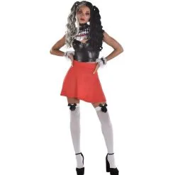 Long Black & Gray Pigtail Wig 5 Long Black & Gray Pigtail Wig -Costumes By Theme Shop 942185 02