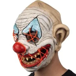 Adult Light-Up Creepy Clown Latex Mask -Costumes By Theme Shop 942621 02