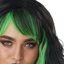 Black & Green Wig -Costumes By Theme Shop 942720 01