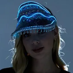 Adult Light-Up Silver Festival Visor 3 Adult Light-Up Silver Festival Visor -Costumes By Theme Shop 942769 01
