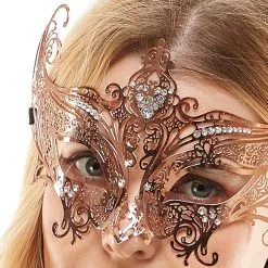 Adult Rose Gold Masquerade Mask -Costumes By Theme Shop 942771 01