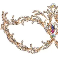 Adult Rose Gold Filigree Cat Eye Metal Mask -Costumes By Theme Shop 942821 02