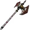 Bloody Silver Battle Axe, 31.5in - High-Density Foam Prop