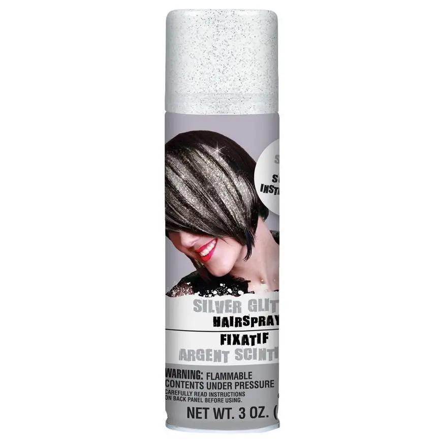 Glitter Silver Hair Spray 1 Glitter Silver Hair Spray