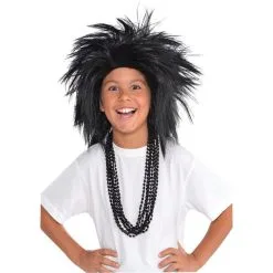 Black Crazy Wig -Costumes By Theme Shop C622274 black 01