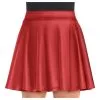 Womens Red Flare Skirt