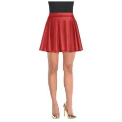 Womens Red Flare Skirt -Costumes By Theme Shop C796274 red 01