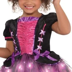 Kids' Light-Up Sparkle Witch Deluxe Costume -Costumes By Theme Shop P590848 02