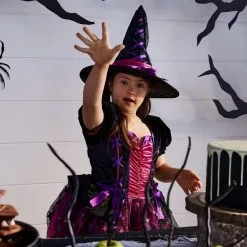 Kids' Light-Up Sparkle Witch Deluxe Costume -Costumes By Theme Shop P590848 05