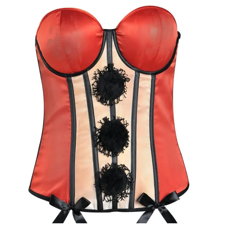 Red Vintage Clown Corset - Freak Show 1 Red Vintage Clown Corset - Freak Show
