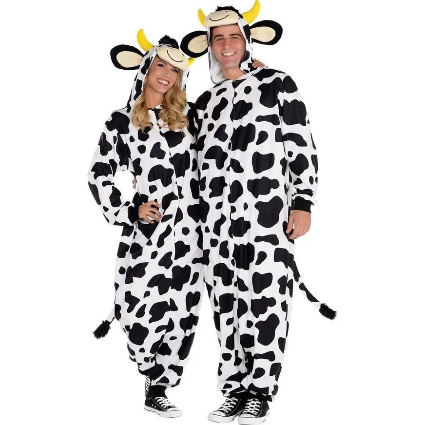 Adult Zipster Cow One Piece Costume 1 Adult Zipster Cow One Piece Costume