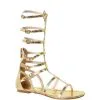 ELLIE SHOES INC Womens Gold Zena Gladiator Sandals