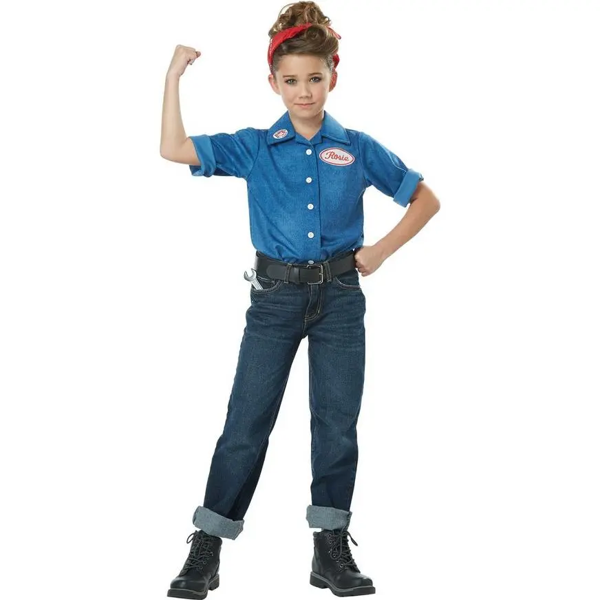 California Costume Collection Girls Rosie The Riveter Costume 1 California Costume Collection Girls Rosie The Riveter Costume