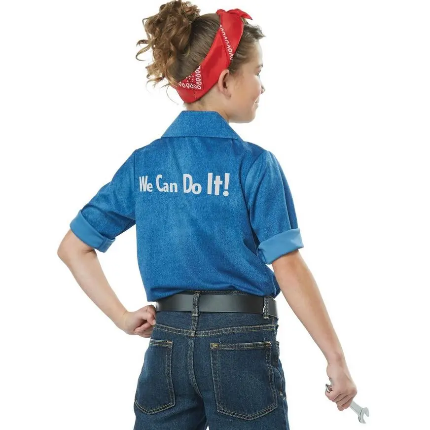 California Costume Collection Girls Rosie The Riveter Costume 2 California Costume Collection Girls Rosie The Riveter Costume - Image 2