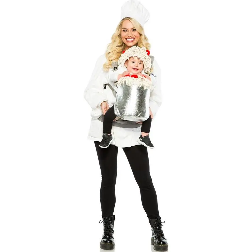Seeing Red Chef & Spaghetti Baby & Me Costume 1 Seeing Red Chef & Spaghetti Baby & Me Costume
