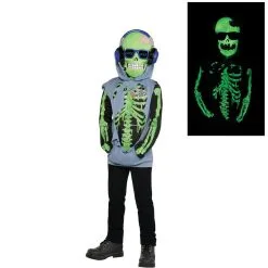 AMSCAN Kids' Zombie Gamer Glow-in-the-Dark Costume