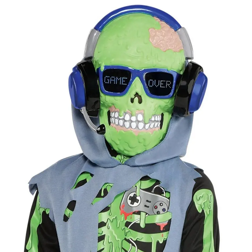 AMSCAN Kids' Zombie Gamer Glow-in-the-Dark Costume 2 AMSCAN Kids' Zombie Gamer Glow-in-the-Dark Costume - Image 2