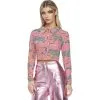 Pink Camo Cropped Jacket For Adults - Iridescent Glam