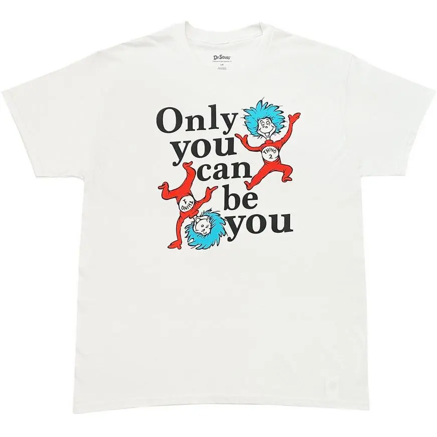 Adult Thing 1 & Thing 2 Only You Can Be You T-Shirt - Dr. Seuss 2 Adult Thing 1 & Thing 2 Only You Can Be You T-Shirt - Dr. Seuss - Image 2